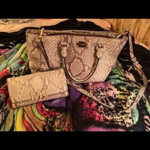 Michael Kors Snakeprint Handbag & Matching Wallet!